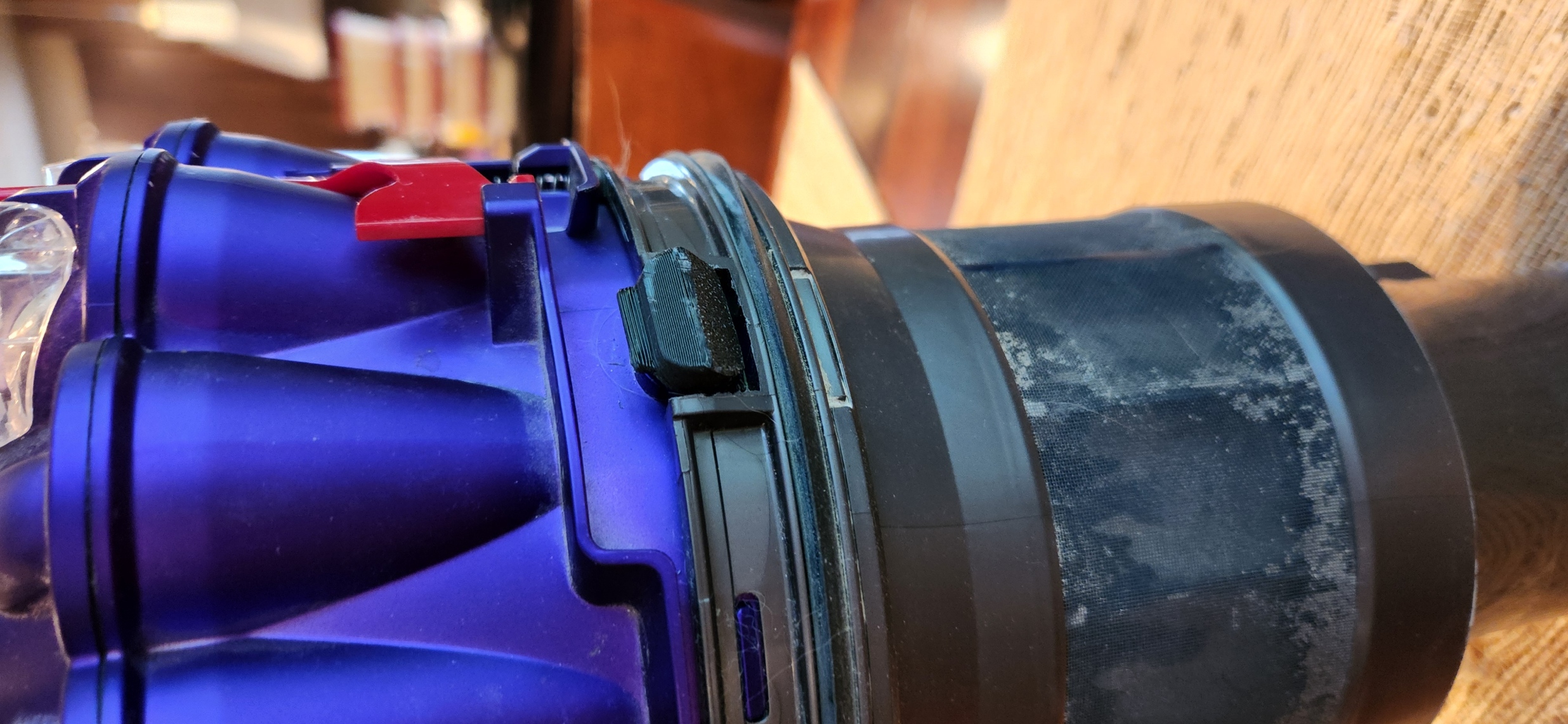 Dyson Ball Animal 2 vacuum canister release button