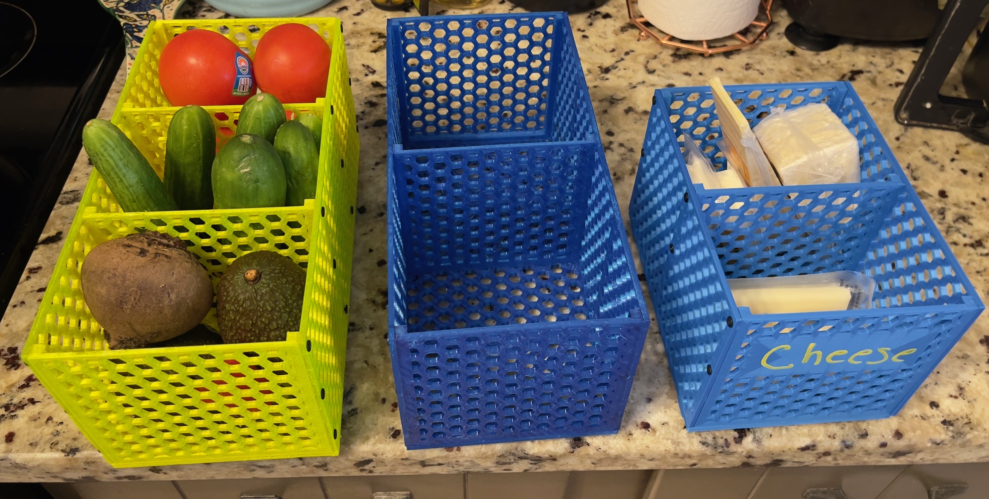 Hex basket / box for organization