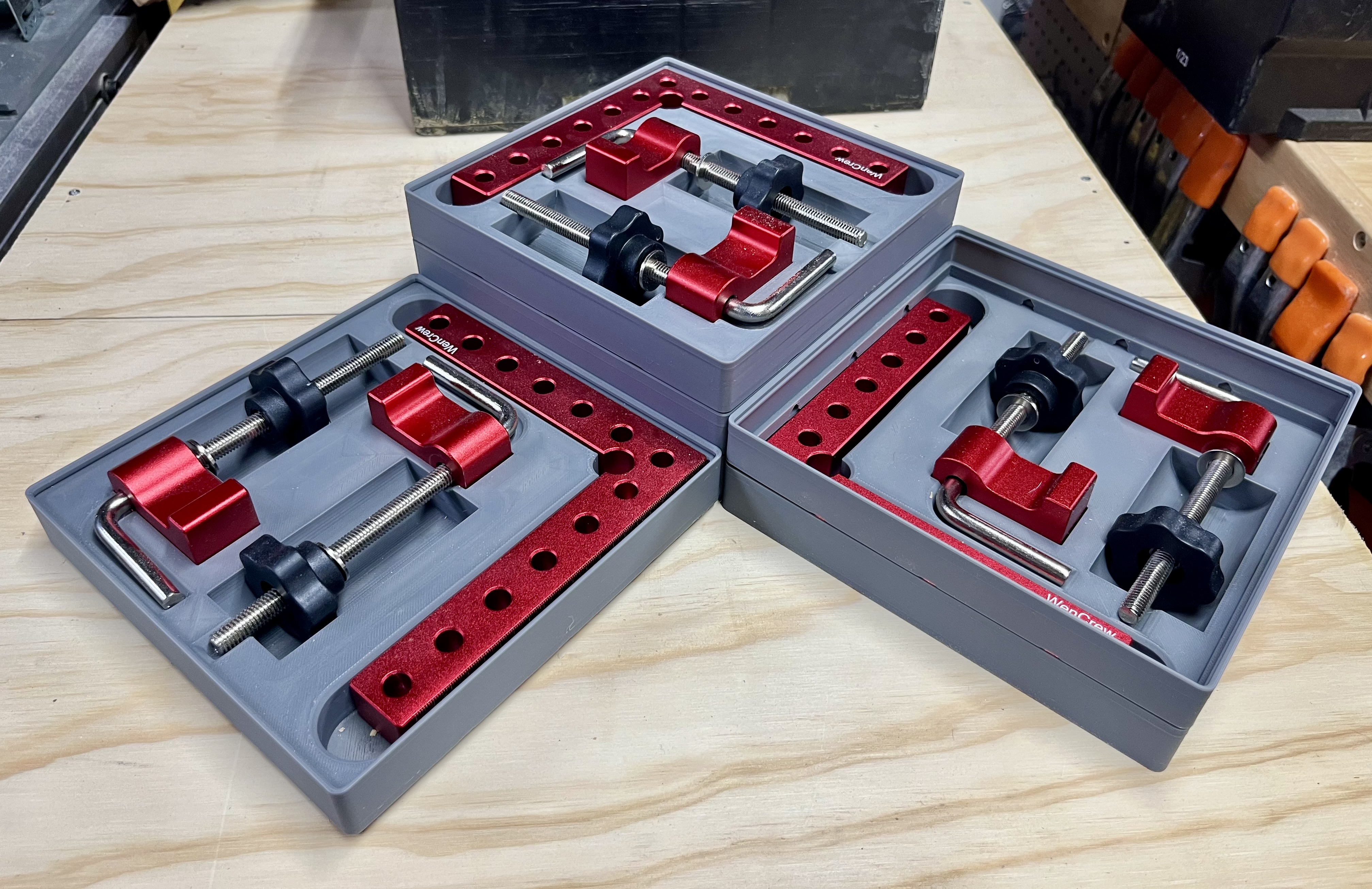 Square Clamp Gridfinity Bin