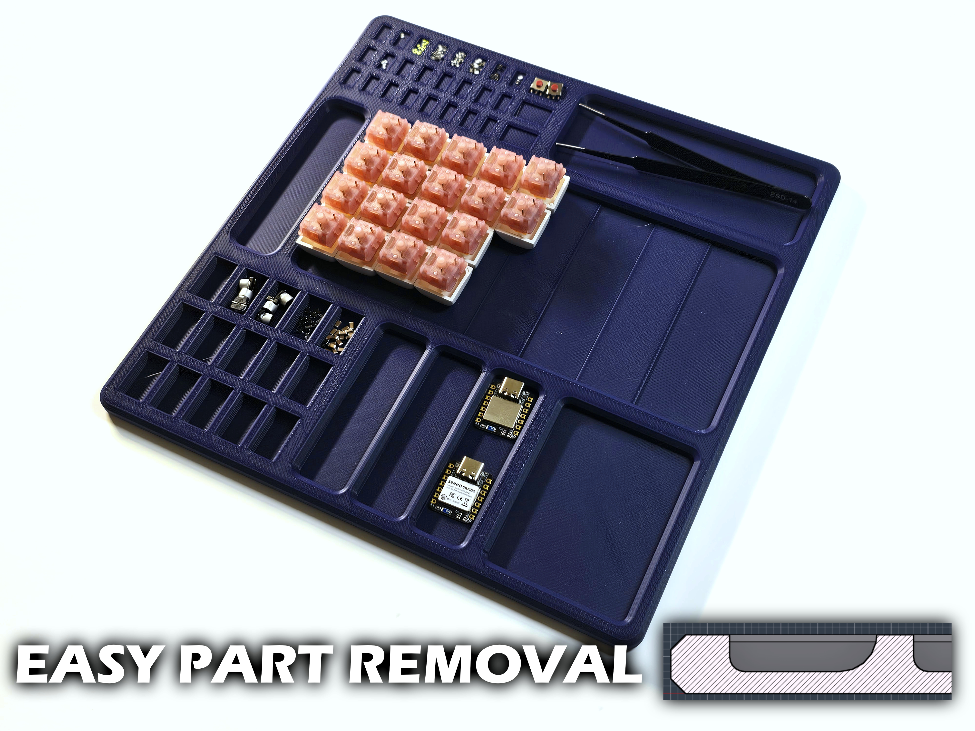 Miniatura 2 do modelo 3D Electronic Components Part Tray