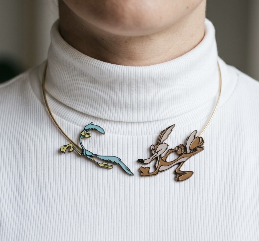 Coyote and Roadrunner  + Necklace Base