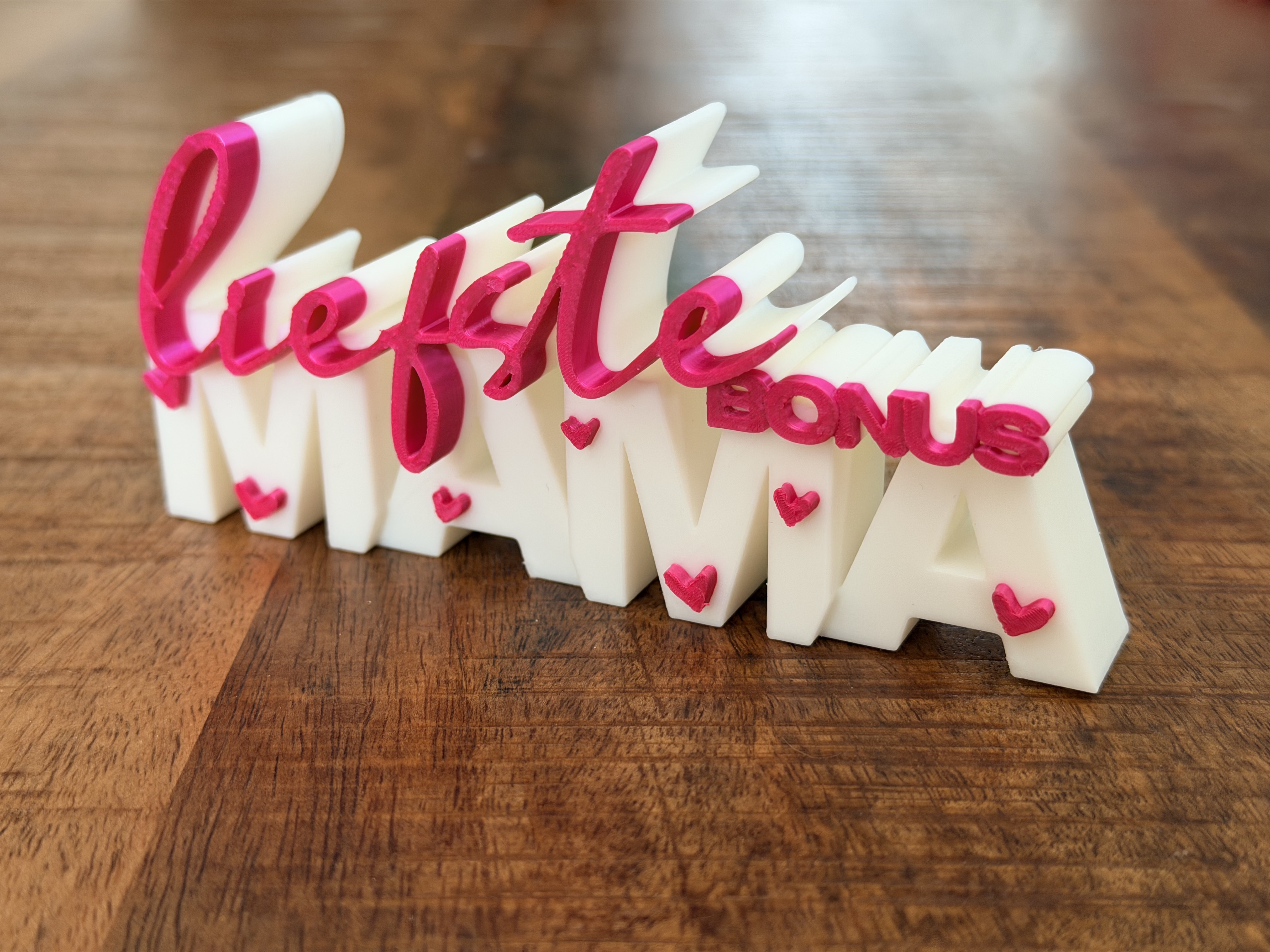 Liefste Bonus Mama – 3D Text Sign | Stepmom Gift | Mother’s Day Decor