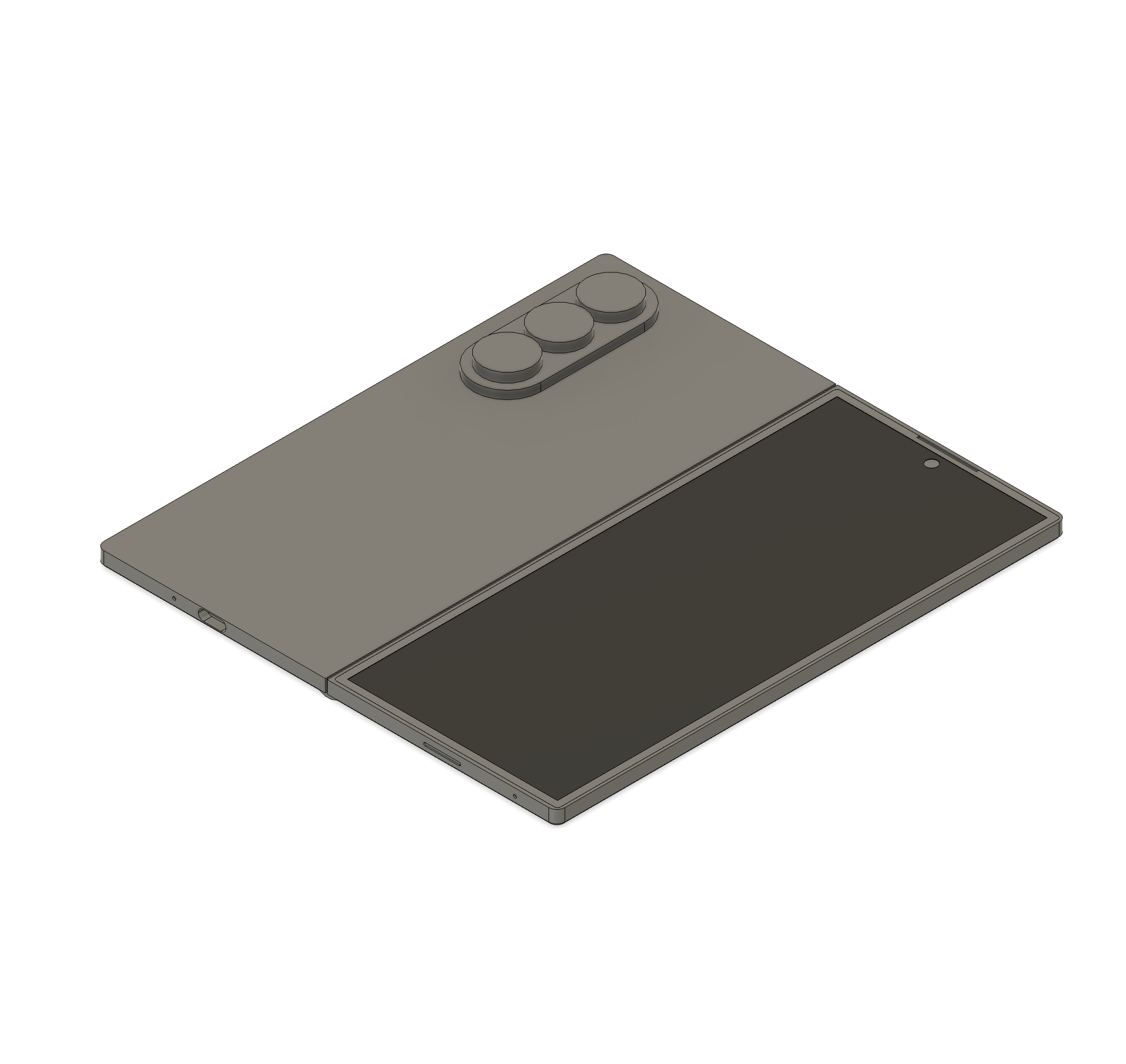 Samsung Galaxy Fold 7 -  3d Model (step, f3d, 3mf, stl)