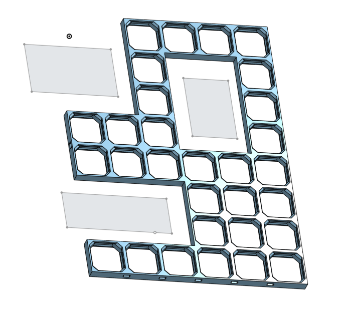 openGrid parametric generator w/ custom cutouts 3D model thumbnail