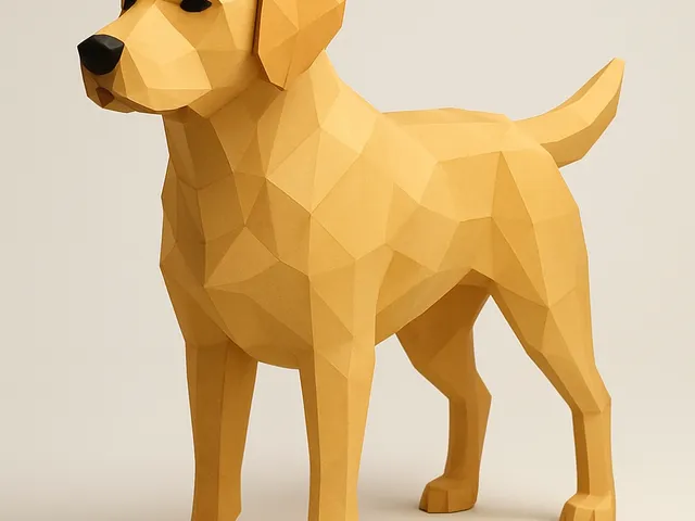 Labrador Retriever Low Poly 3D Model