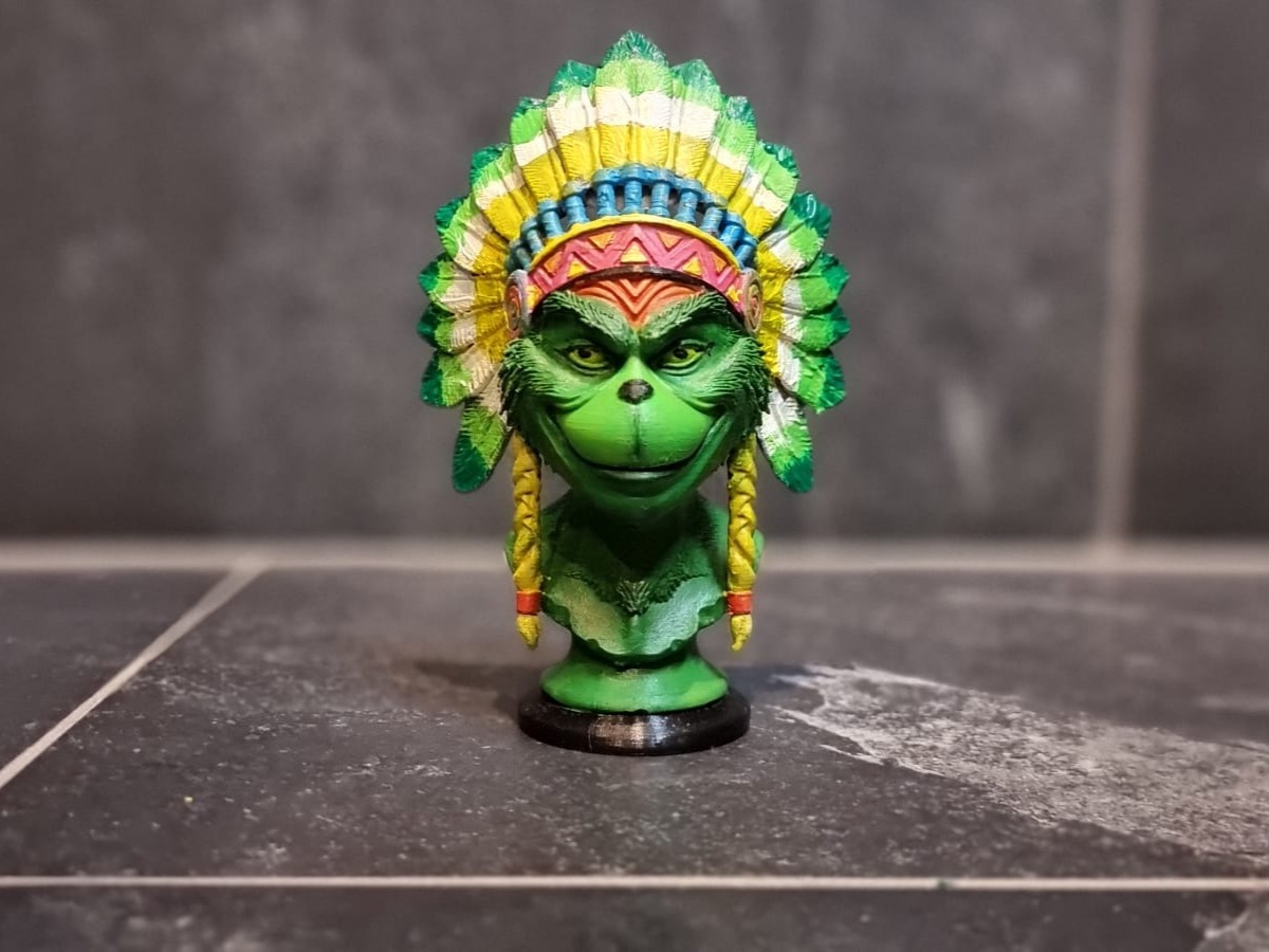 Native Grinch Bust