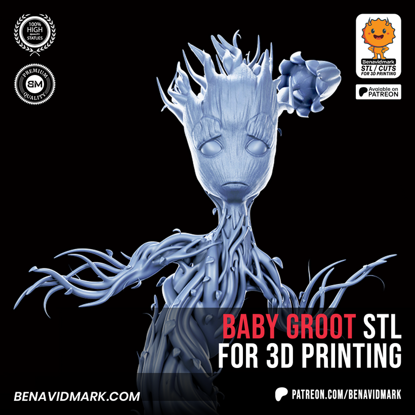 Groot Sculpture by Benavidmark