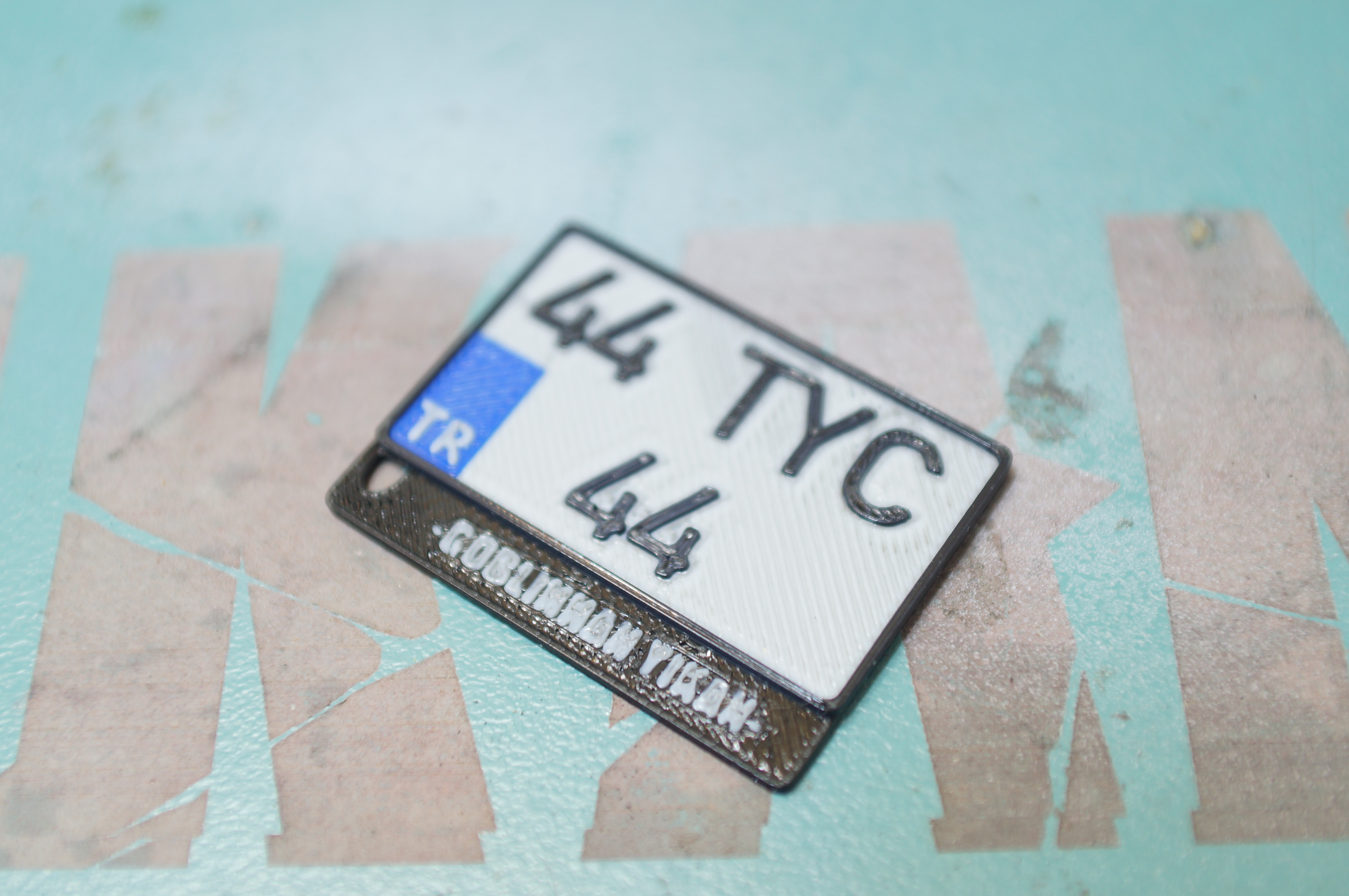 TR Motosiklet Plaka Anahtarlık - TR Motorcycle License Plate Keychain
