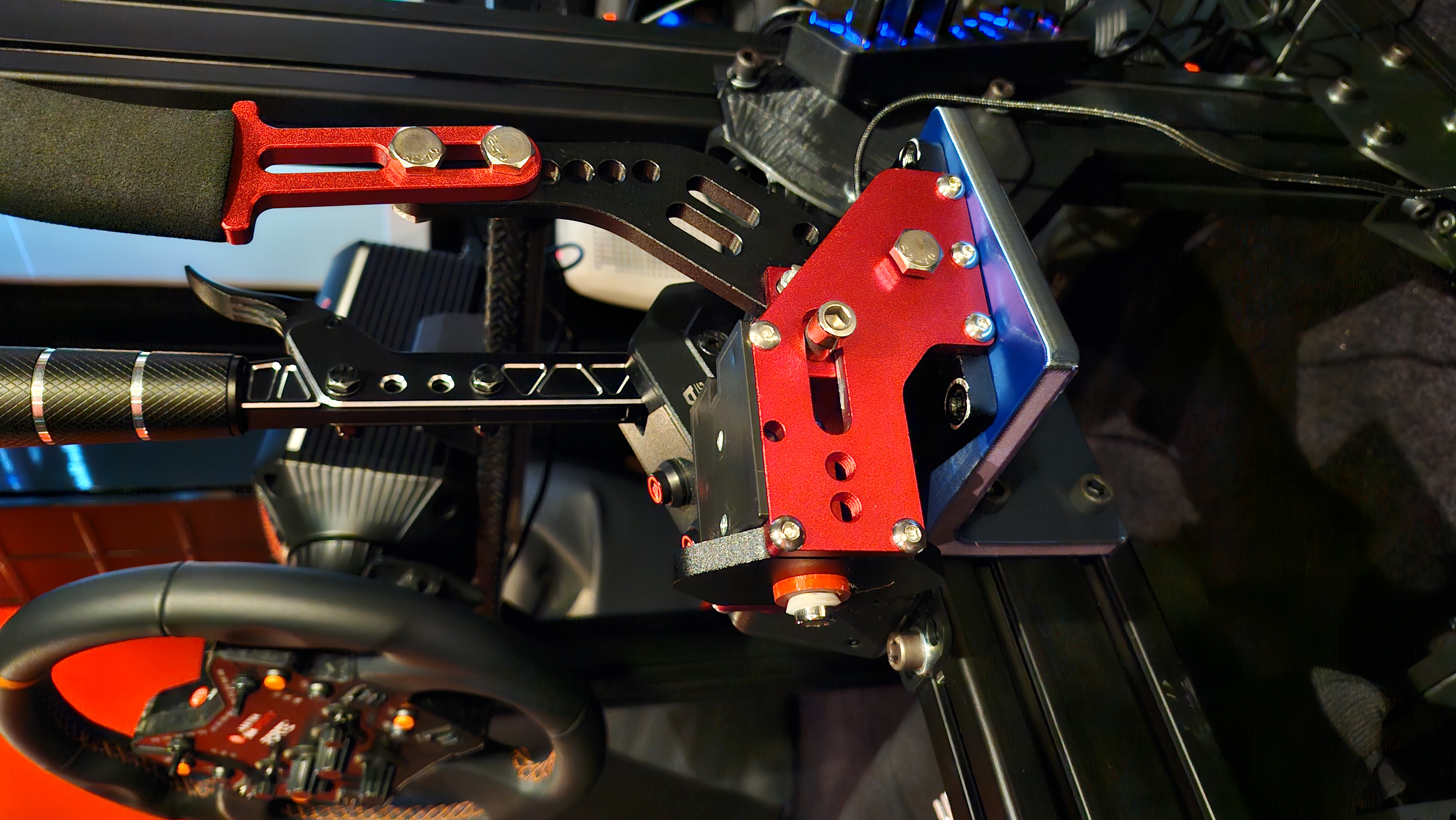 Handbrake mount for 4080 aluminium sim rig