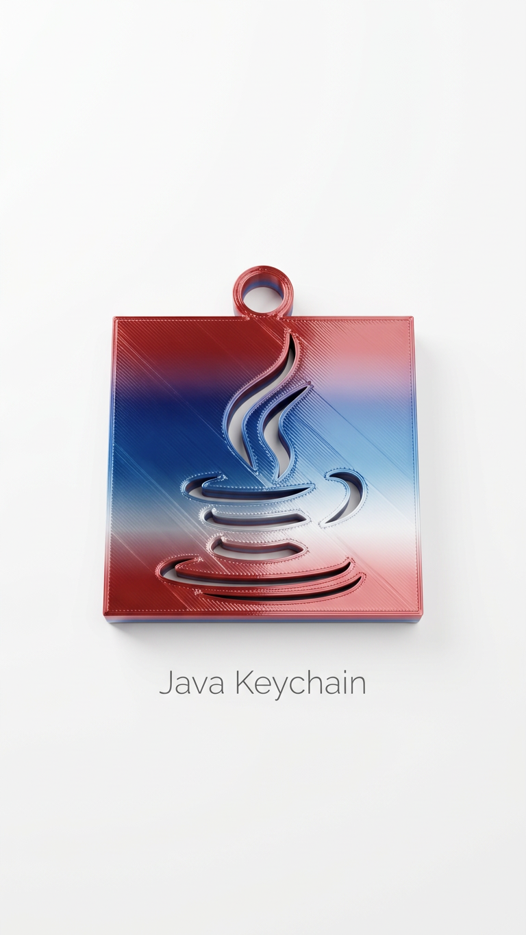 Java Inspired Logo Keychain