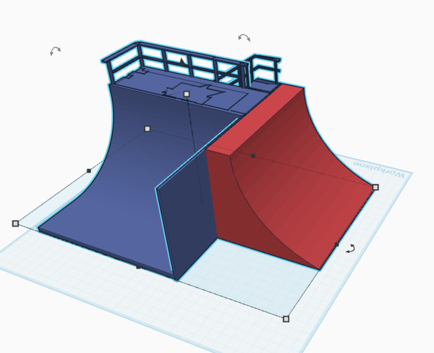 Large Halfpipe into another smaller Halfpipe.