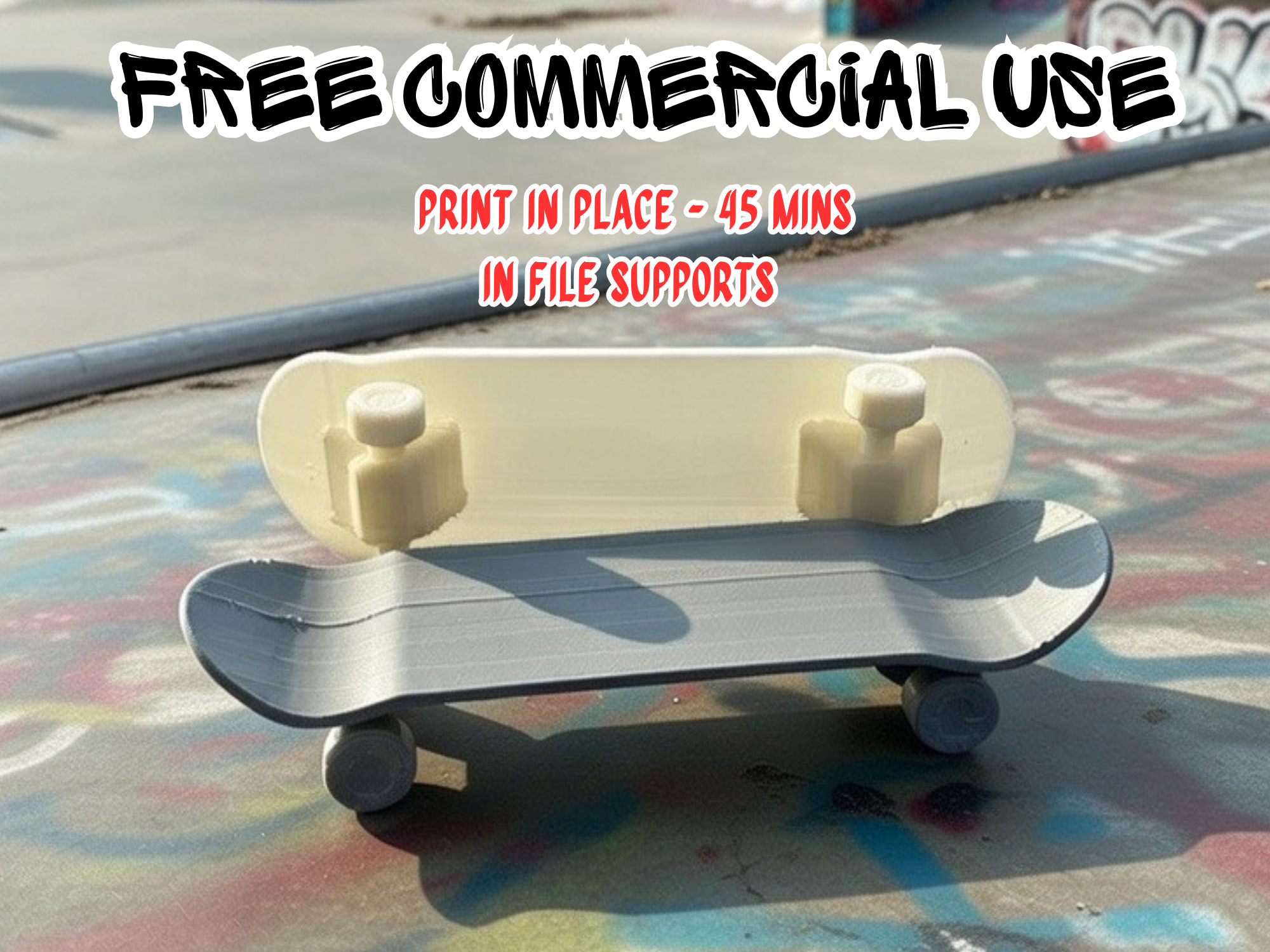 Print-in-Place Finger Skateboard