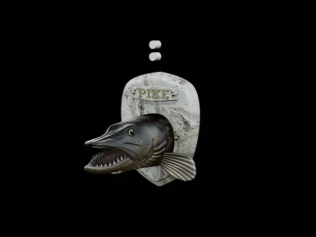 Northern Pike Open-Mouth Head Trophy – Variant 1