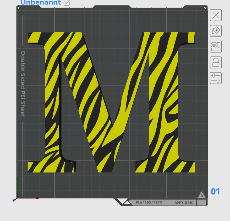 Letter Zebra M