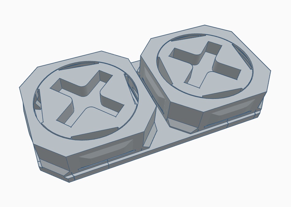 Double Command Strip Mount for OpenGrid
