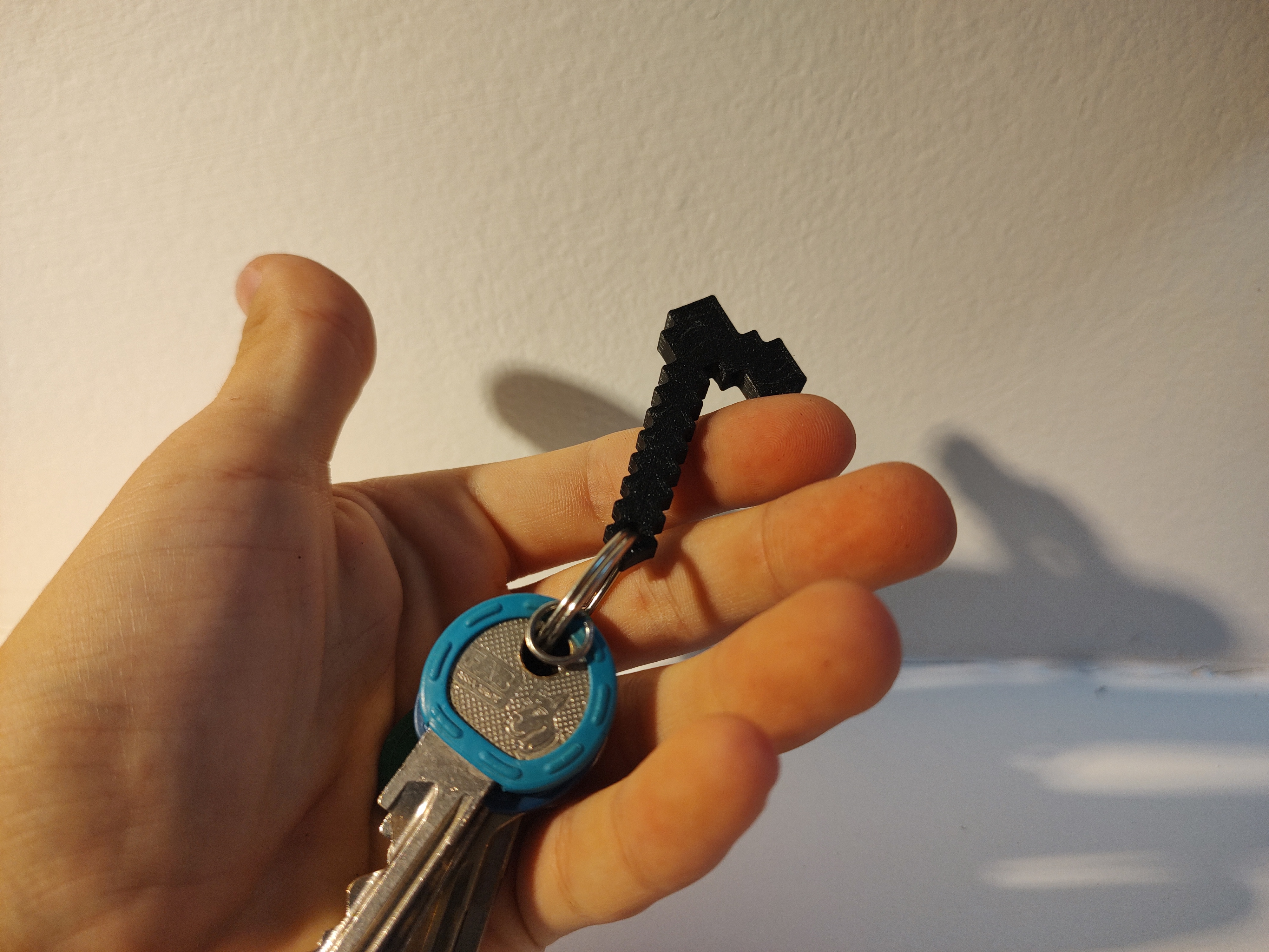 Minecraft hoe keychain