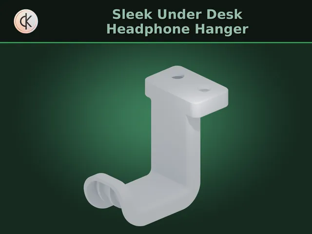 Sleek Under-Desk Headphone Hanger / Mount