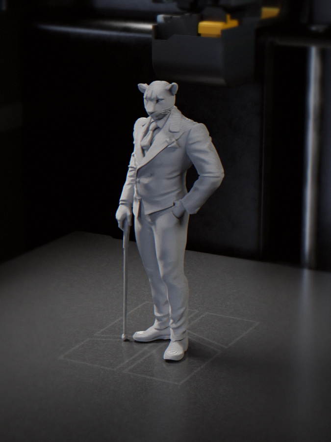 Dapper Cheetah Gentleman Figurine Animals 3D Printable