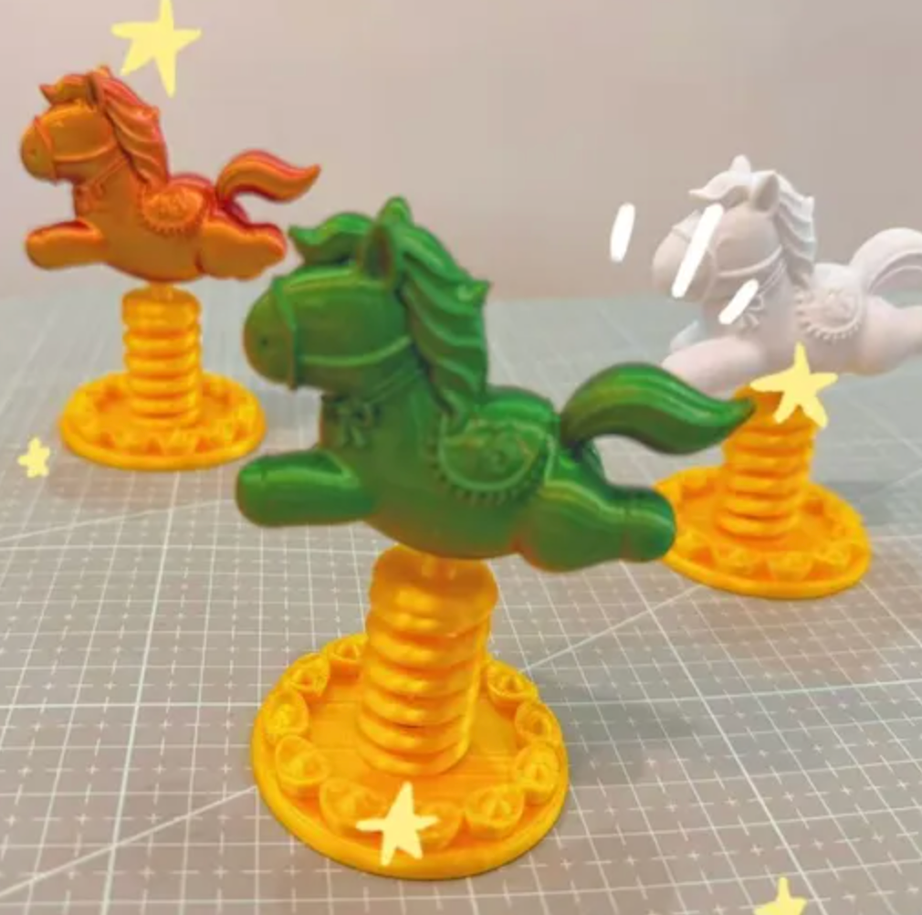 Lucky Bouncing Horse - Car Decor & Toy (2026 Zodiac Edition)