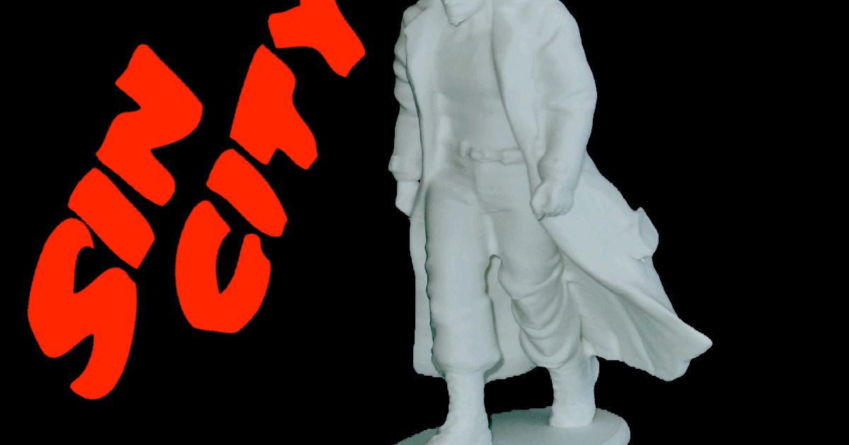 Marv from Sin City by cforms | Download free STL model | Printables.com - 3D model önizlemesi