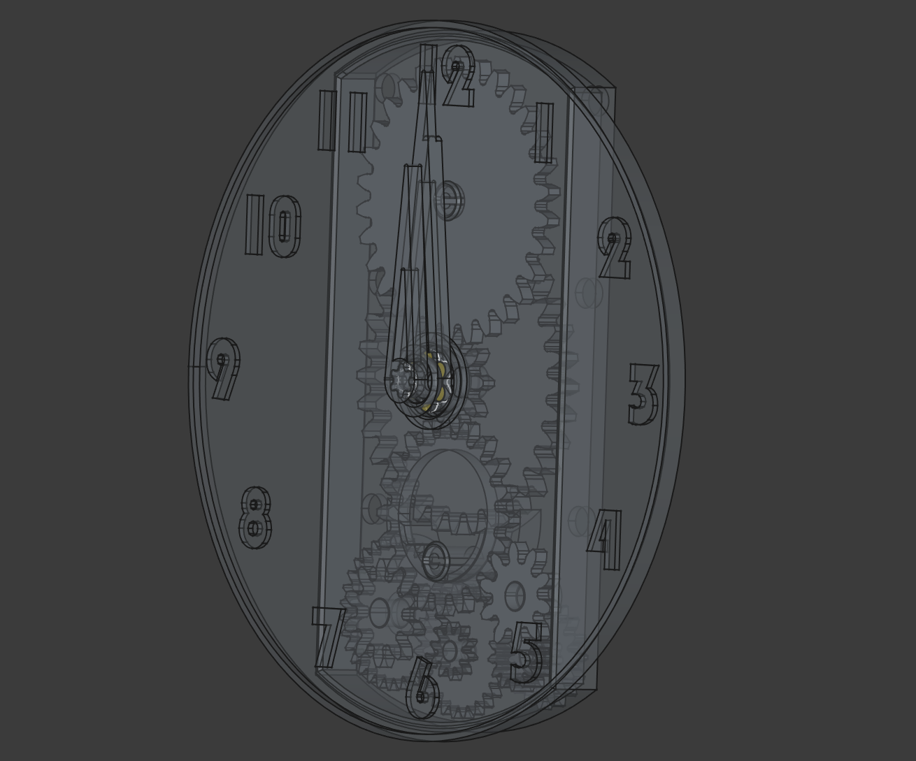 Miniatura 2 do modelo 3D Simple educational Clock with optional Mechanism