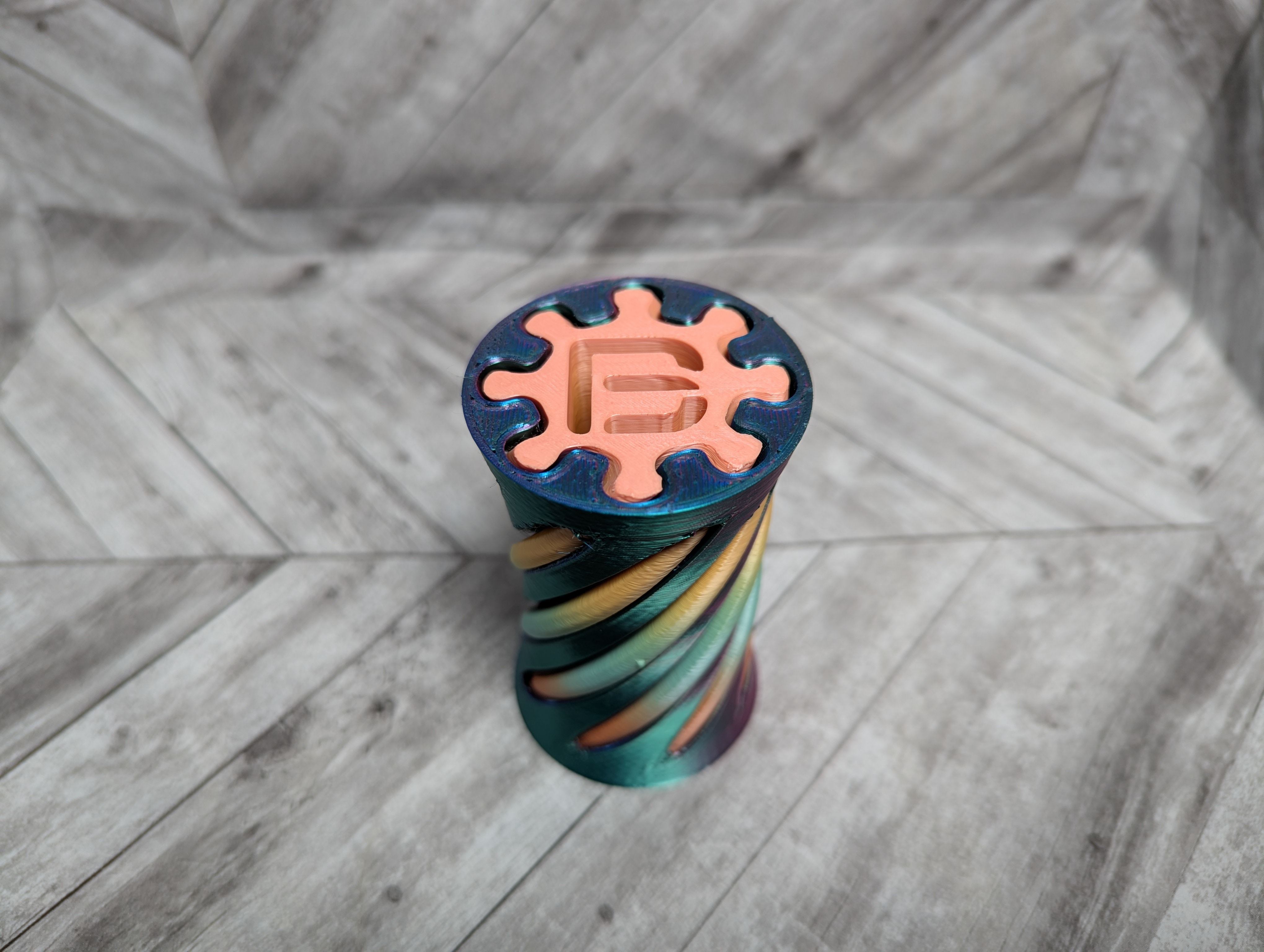 Letter B Spiral Vortex Fidget