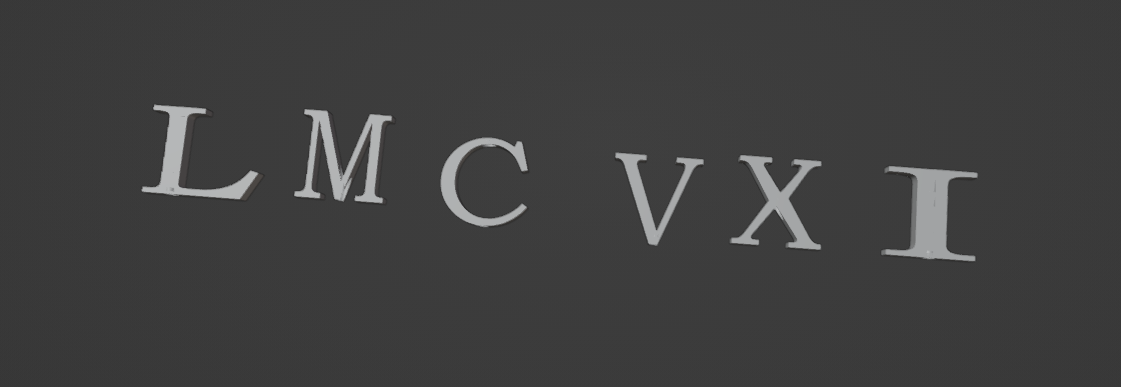 Roman numeral beads