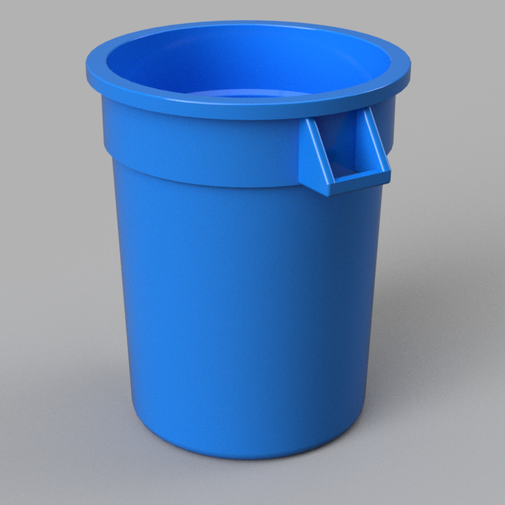 33 Gal Trash Can 3D model