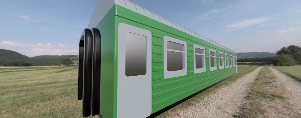 Train compartment 3D model