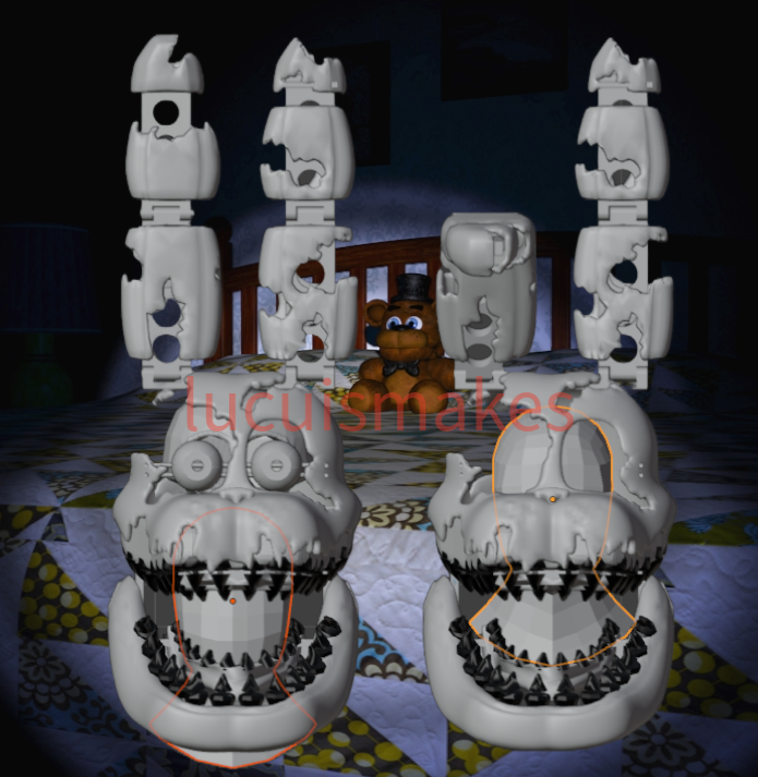 Five Nights at Freddy's Nightmare Bonnie Poseable cosplay helmet design