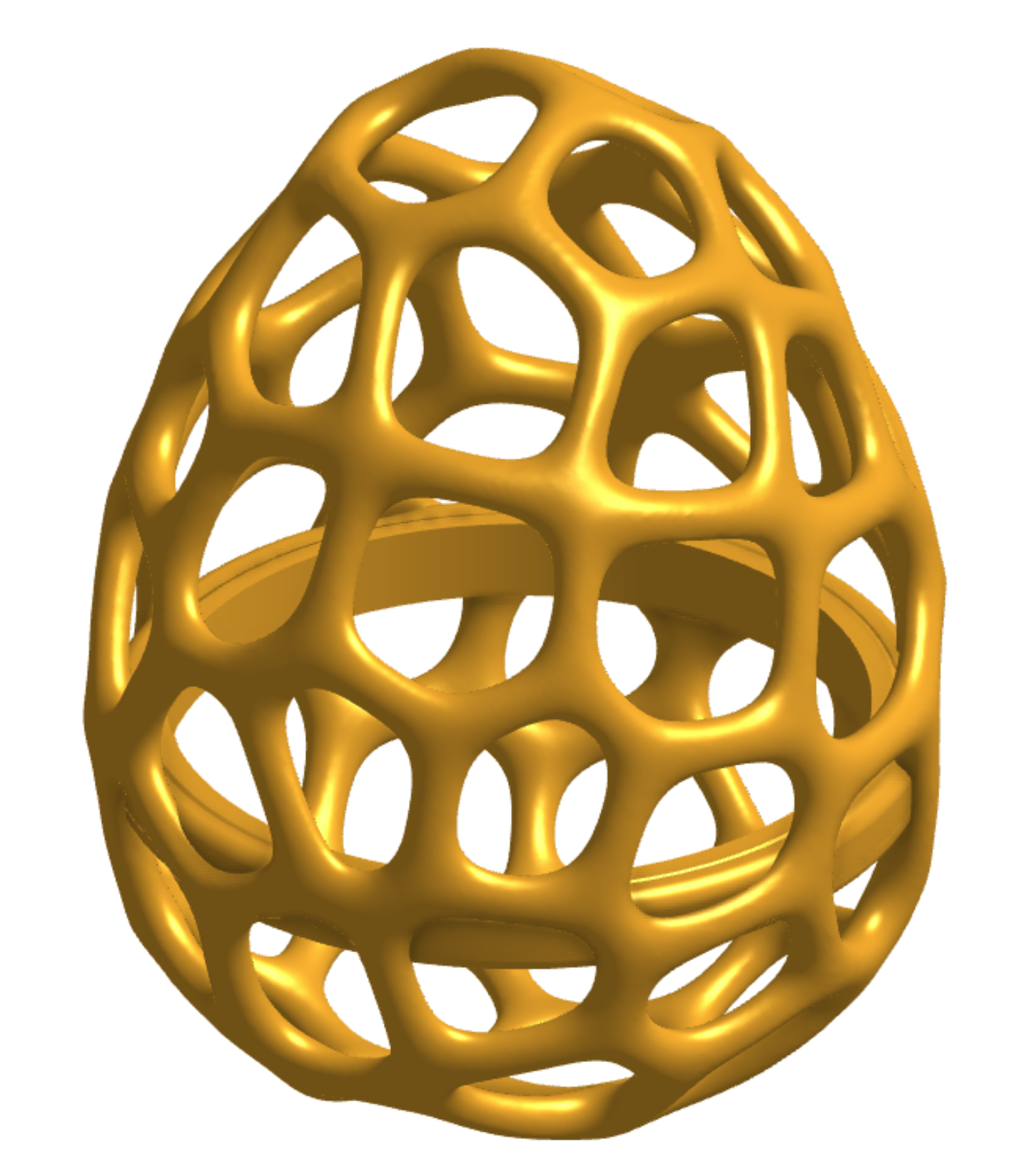 Miniatura 6 do modelo 3D Voronoi Cage Easter Egg Container