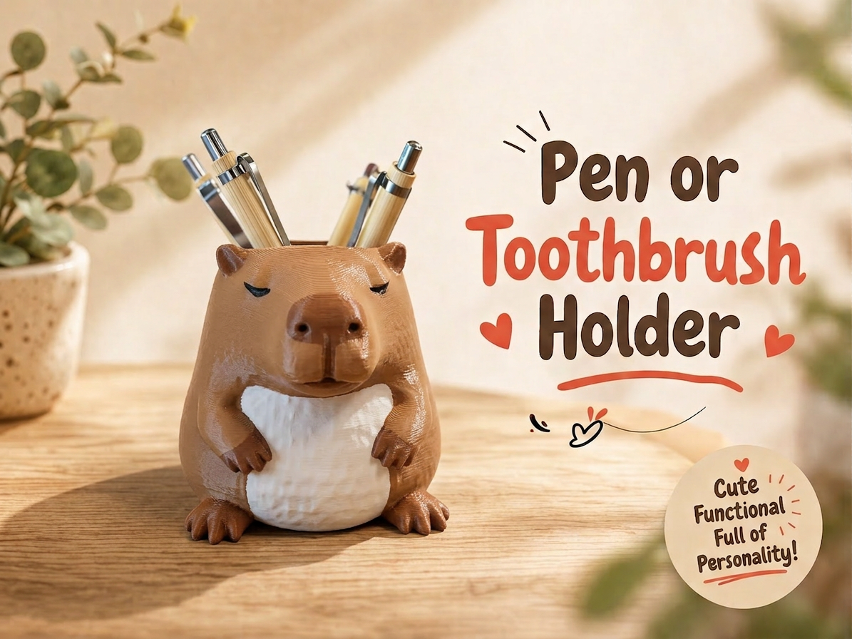 Chill Capybara Pen or Toothbrush Holder