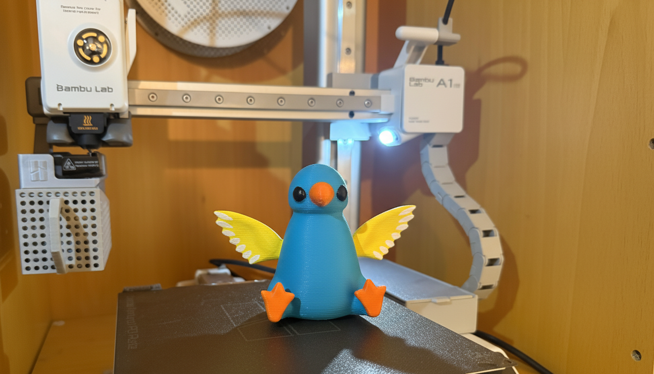 Blue Dodo Bird - Whimsical Prehistoric Creature