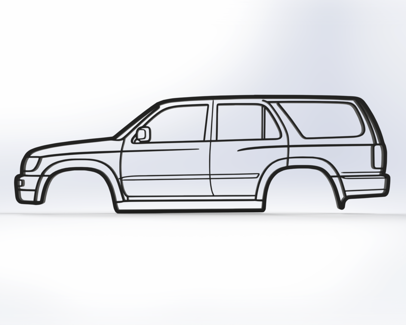 3rd Gen Toyota 4Runner 2D Wall Art