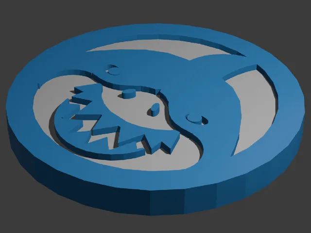 Jeff the land shark symbol token/keychain