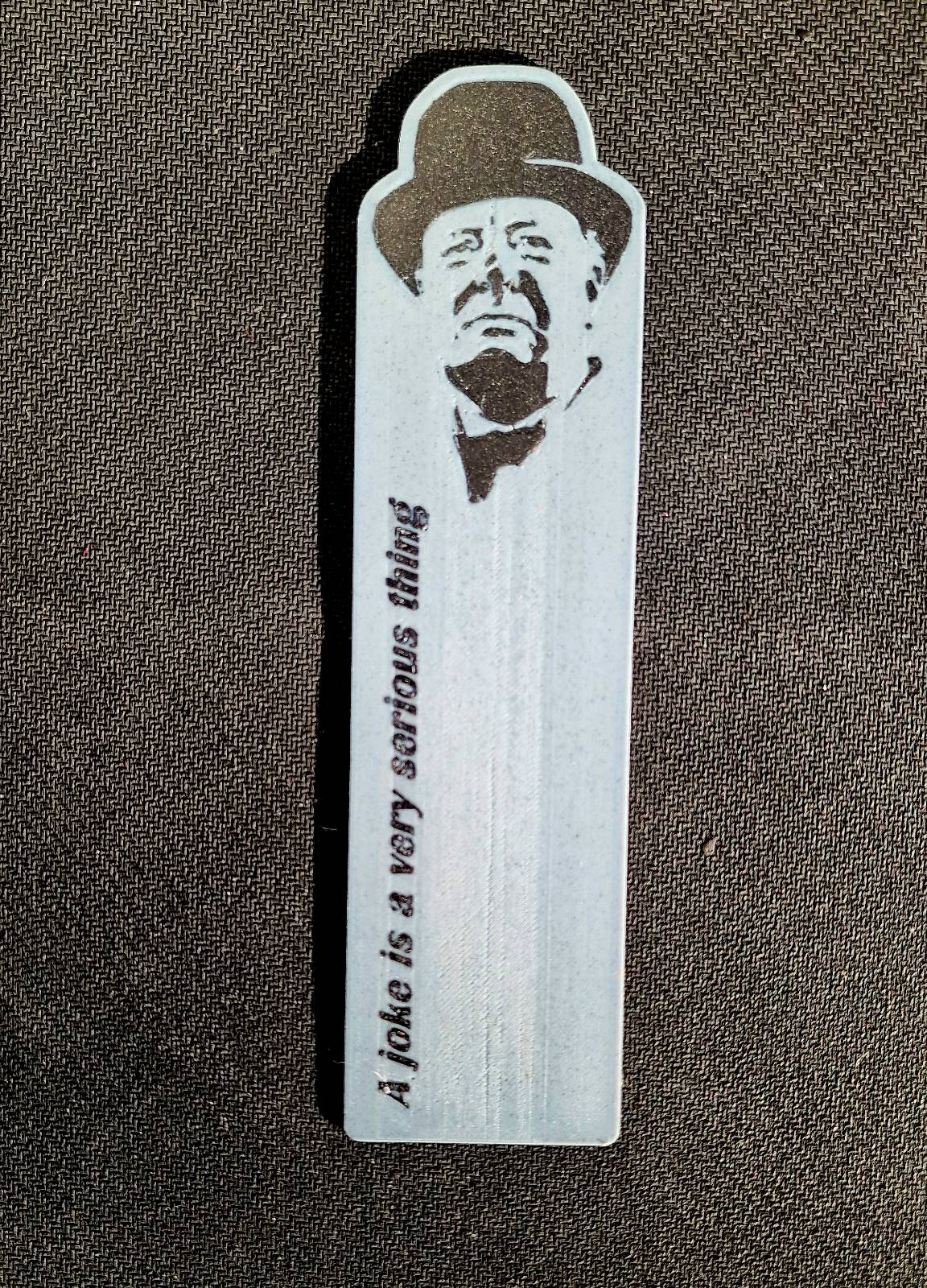Churchill Stencil Bookmark 3D model