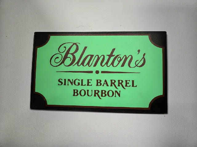Blanton's Bourbon Sign