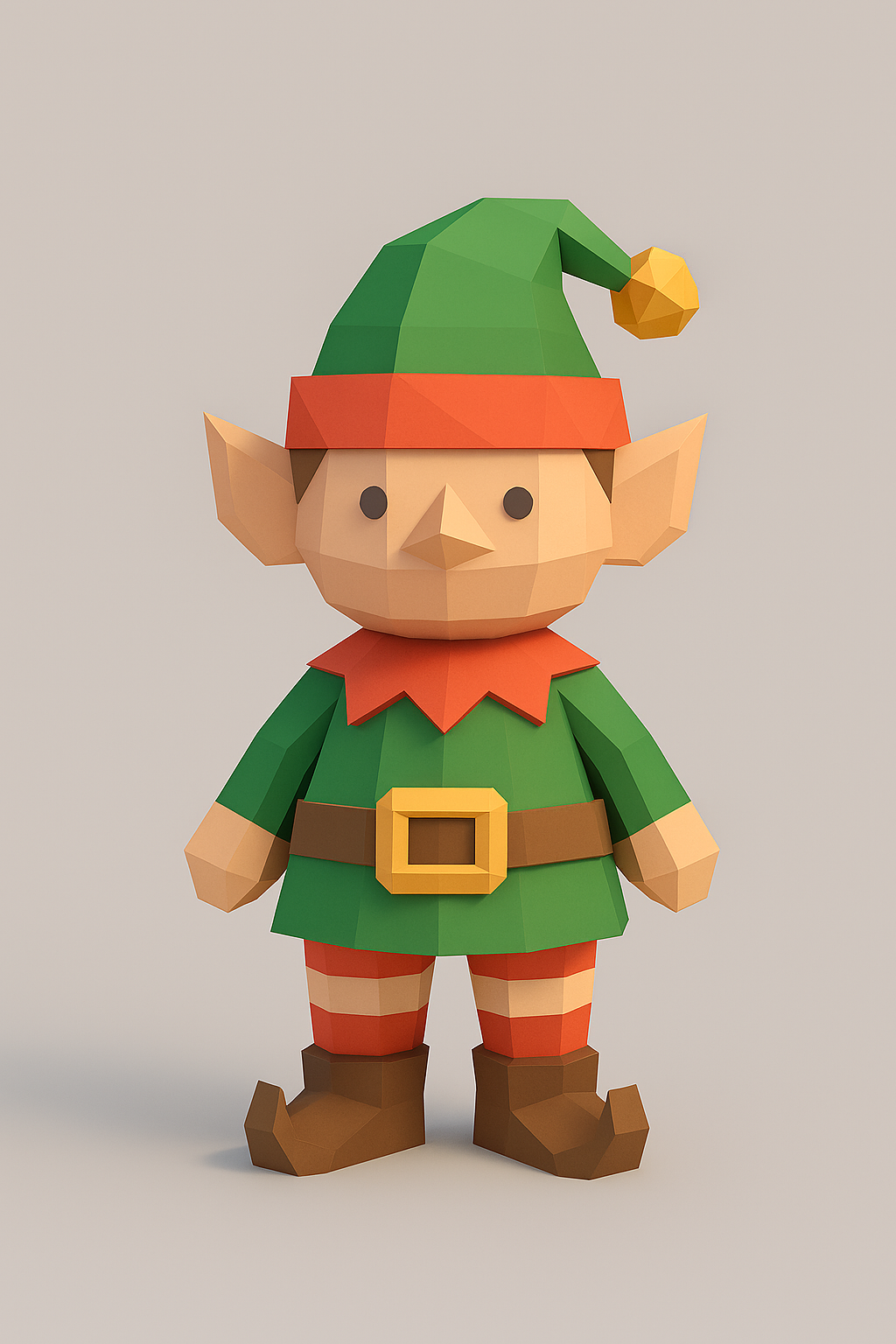 Low Poly Elf 3D Model
