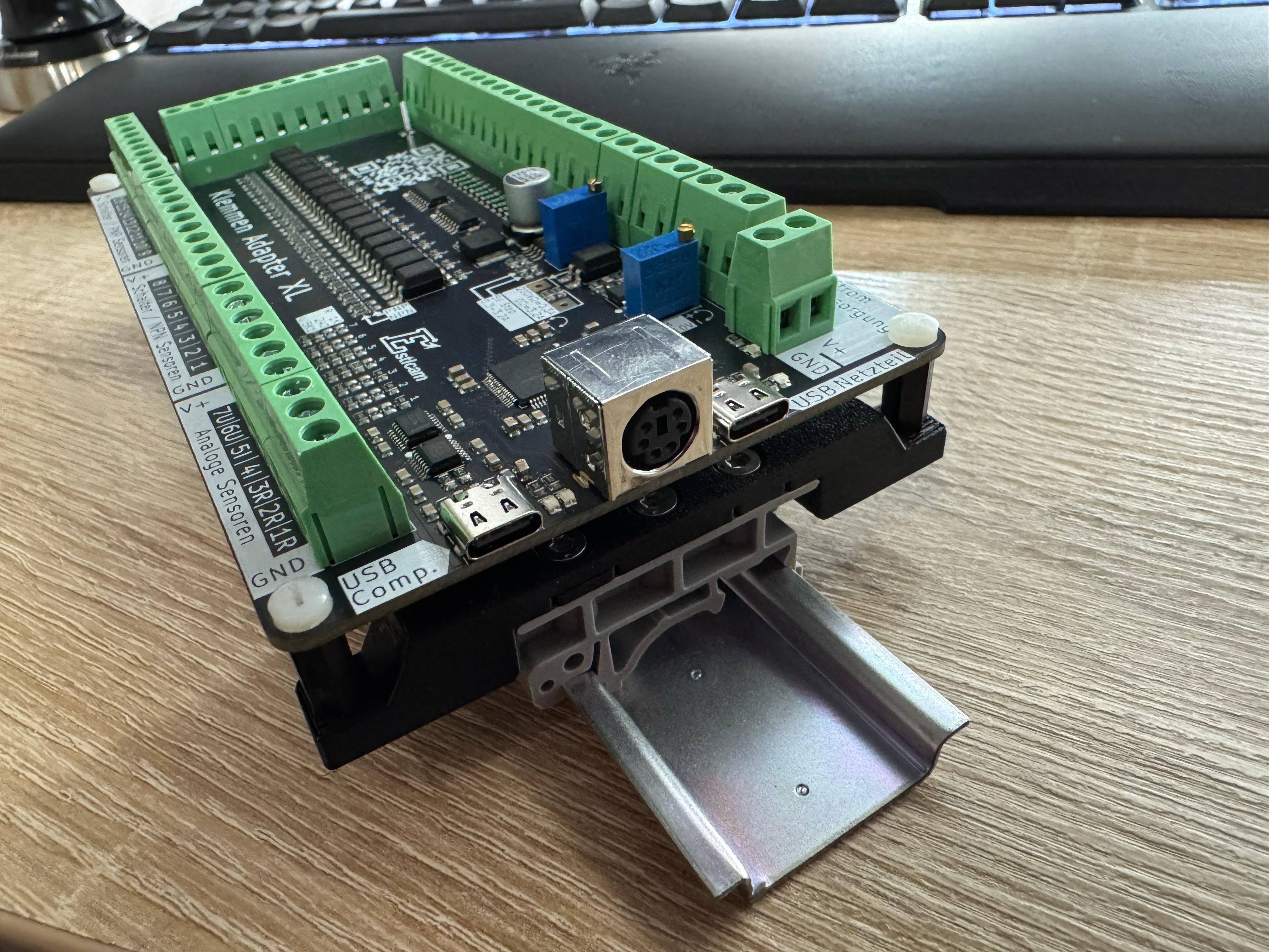 Estlcam Klemmboard XL Hutschienen Adapter
