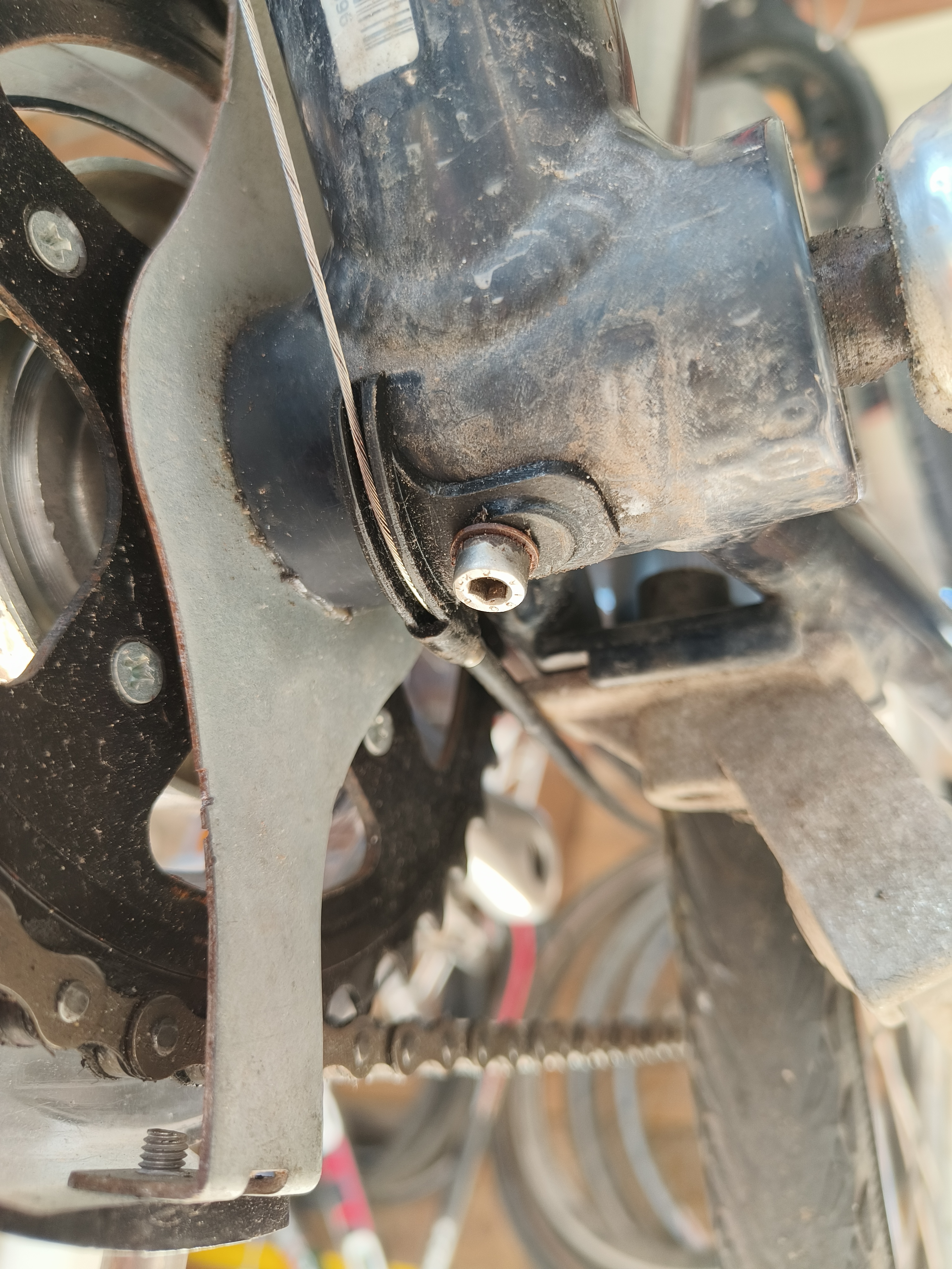 Reverse bottom bracket cable guide