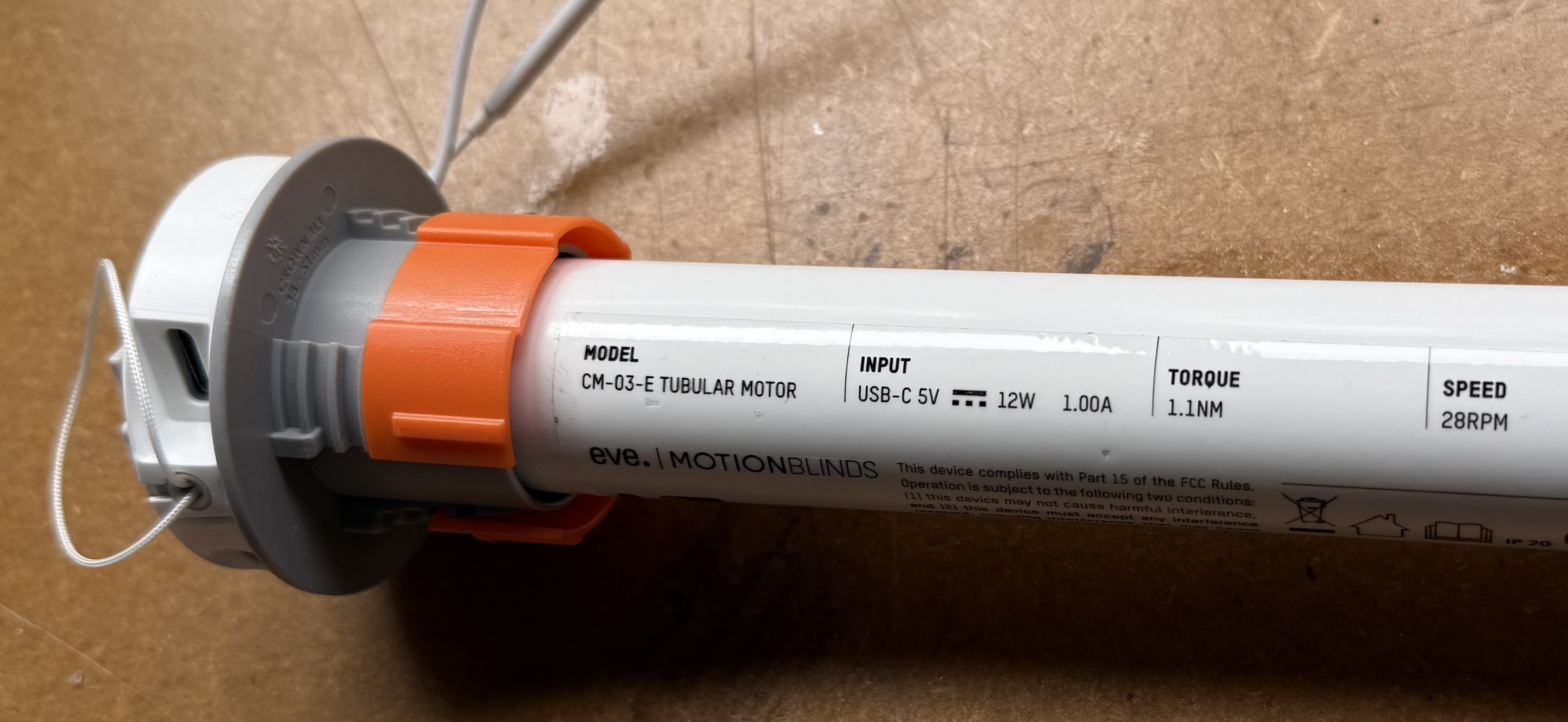 Eve Motionblinds 38mm tube adaptors