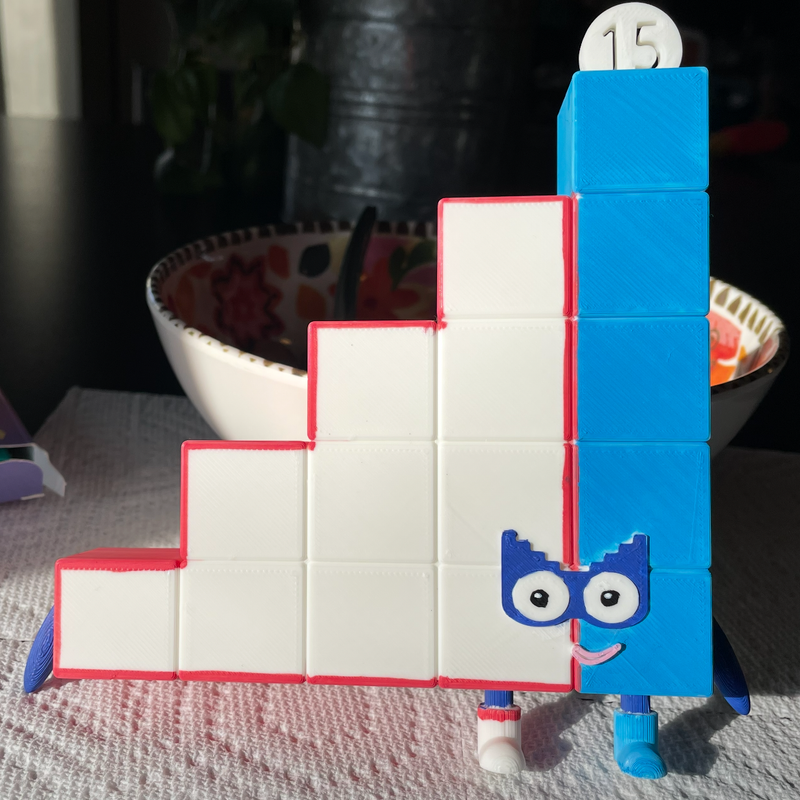 Numberblock 15 by Jeremy Krans | Download free STL model | Printables.com