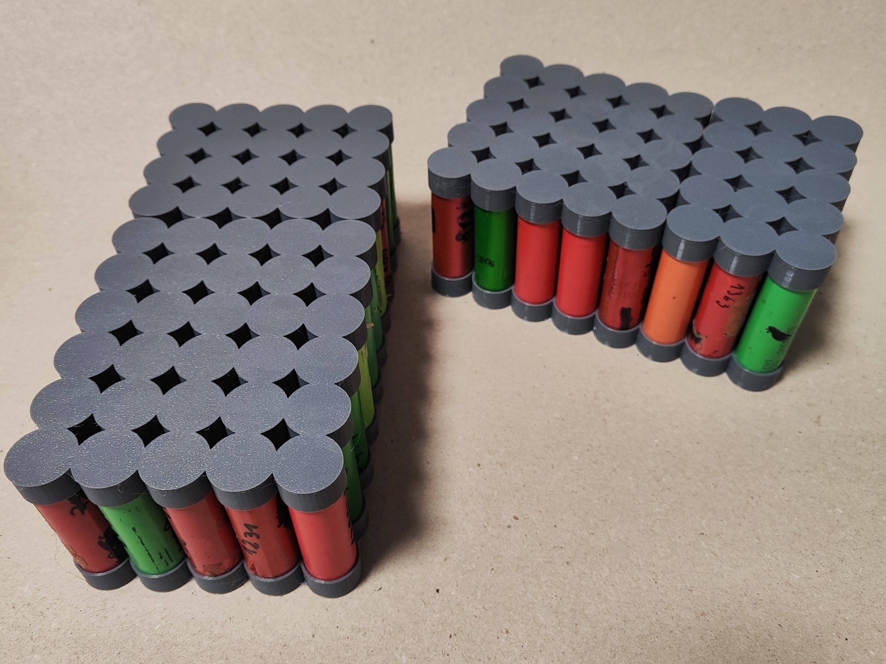Compact 18650 Holder Storage Tray Set | 5-50 Slots