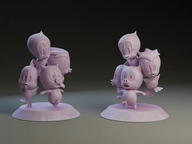 Baby Pig and Chicks