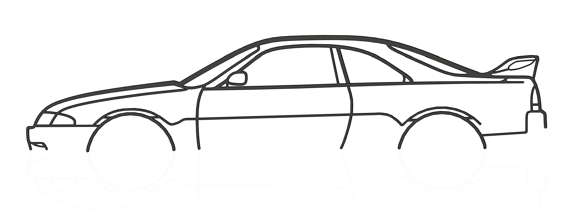 Nissan GTR R33 Silhouette Wall Art