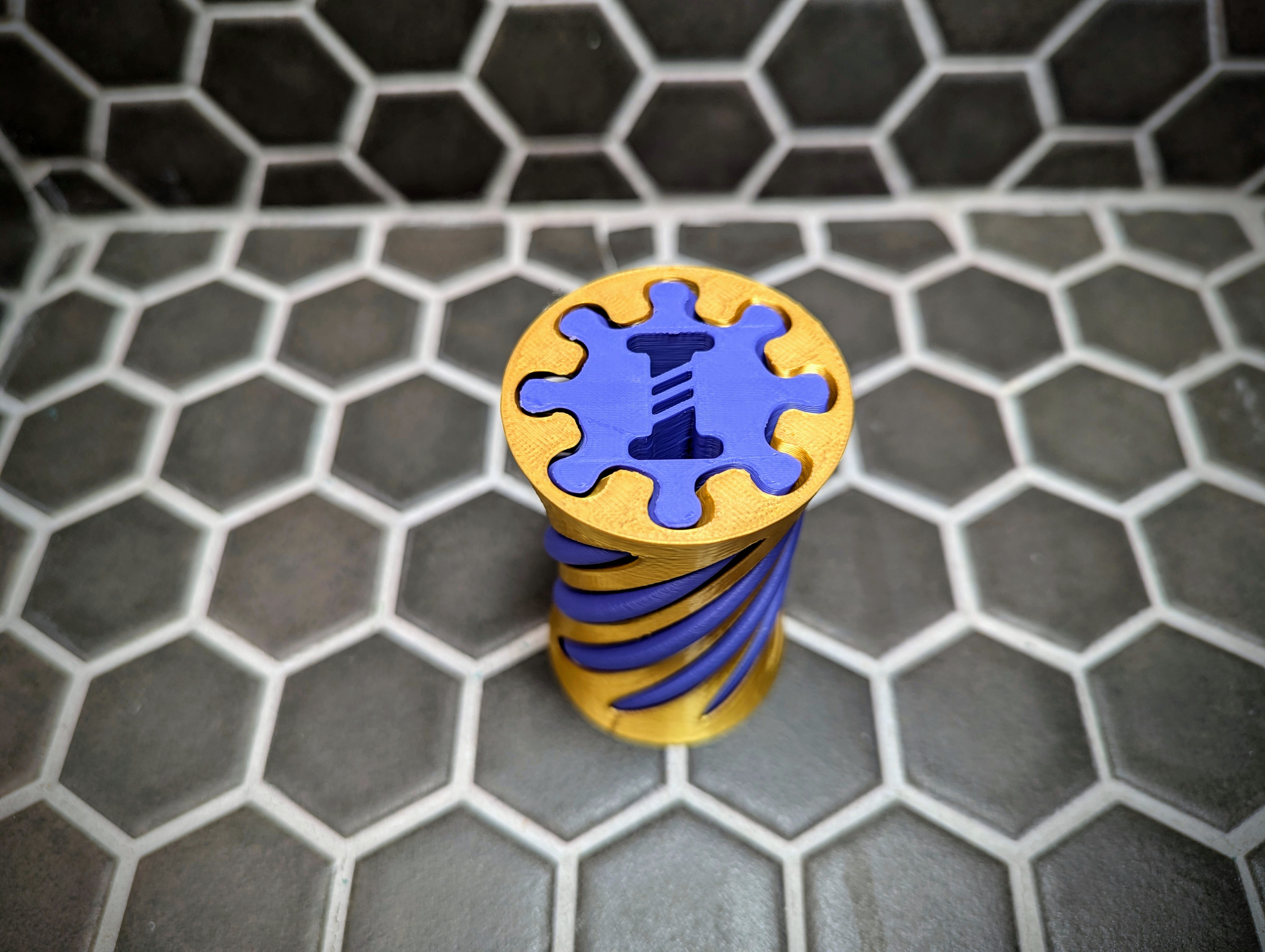 Letter I Spiral Vortex Fidget