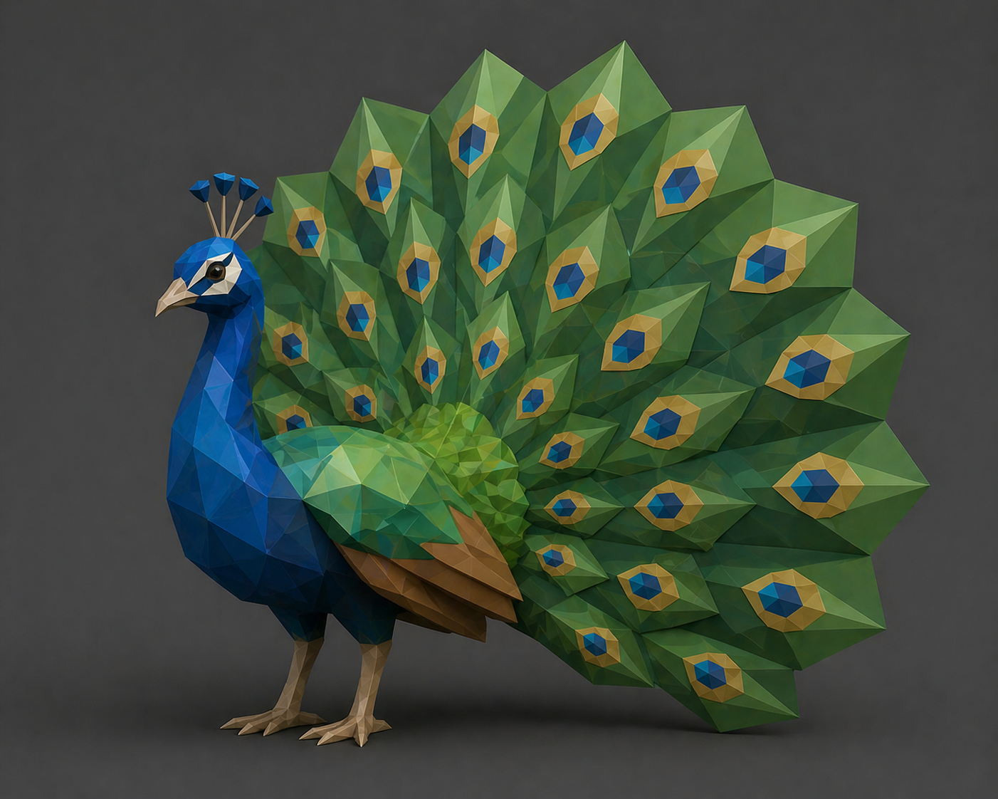 Low Poly Peacock