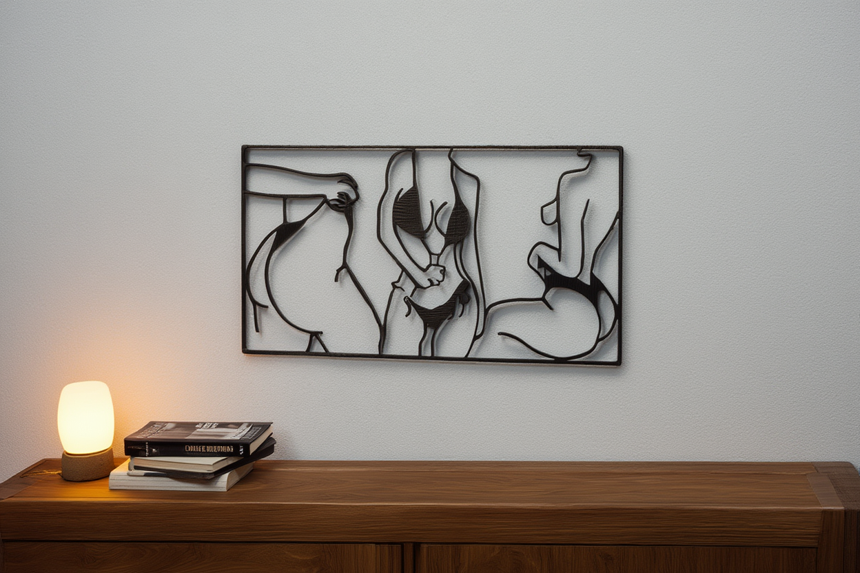 Minimalist Bikini Line Art – Wall Decoration