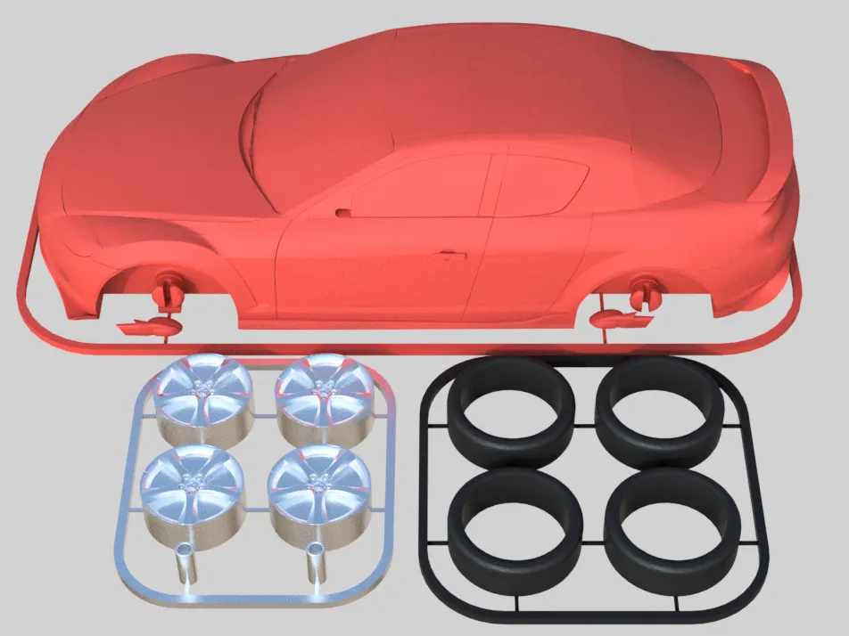 Mazda RX-8 Kit Card (1:24 scale) by The Kit Card Guy