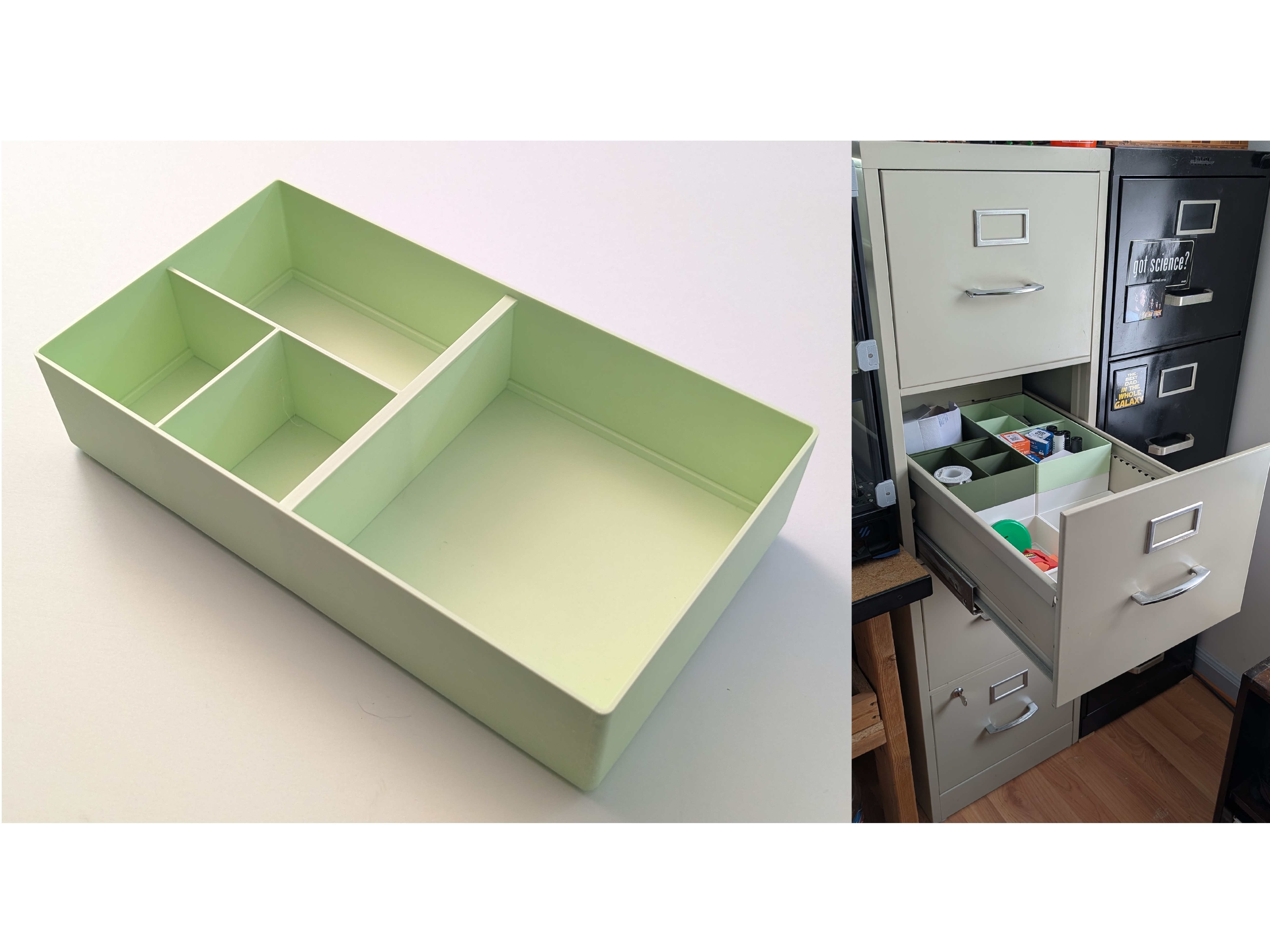 File cabinet stackable organizers - parametric
